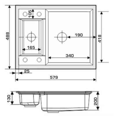 Мийка кухонна GRANADO SAMORA ivory (gr0904) Вінниця