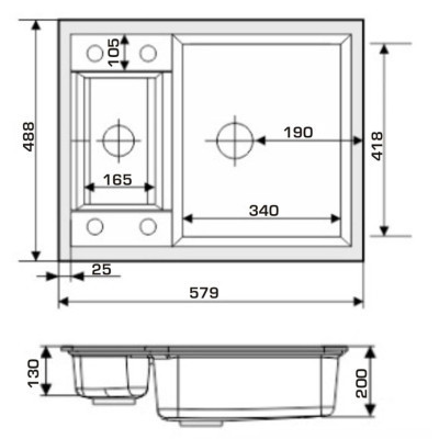 Мийка кухонна GRANADO SAMORA ivory (gr0904) Вінниця - фото 6