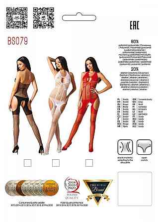 Бодістокінг з імітацією панчох Passion BS079 red Sex Aura Київ