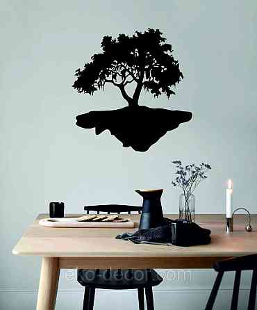 Декоративное настенное Панно «Дерево», Декор на стену 90*87 см, Черный Киев