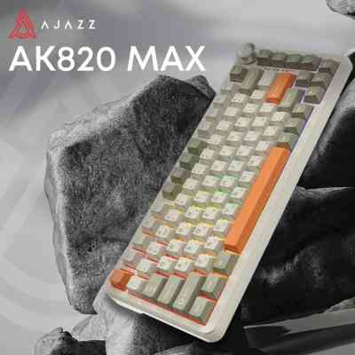 Клавиатура Ajazz AK820 MAX Flying Fish Switch RGB Wireless/Bluetooth/USB Beige (AK820MAX-FF-R) Винница