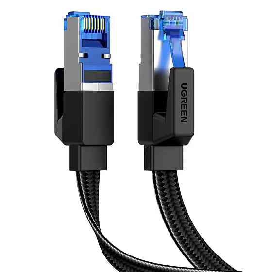Високошвидкісний інтернет-кабель Ugreen Cat8 40gbps RJ45 40169 (Чорний, 1м) Миколаїв