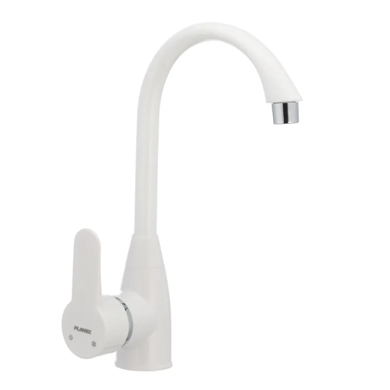 Кухонный смеситель Plamix Mario-011 белый без подводки PM0015 Харьков