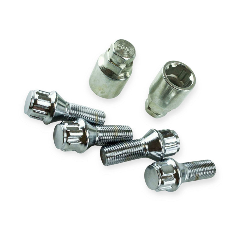 Болт колеса хром 14х28х1.5 конус, секретки (2 ключа) (к-кт 4 шт) Мукачево - изображение 2