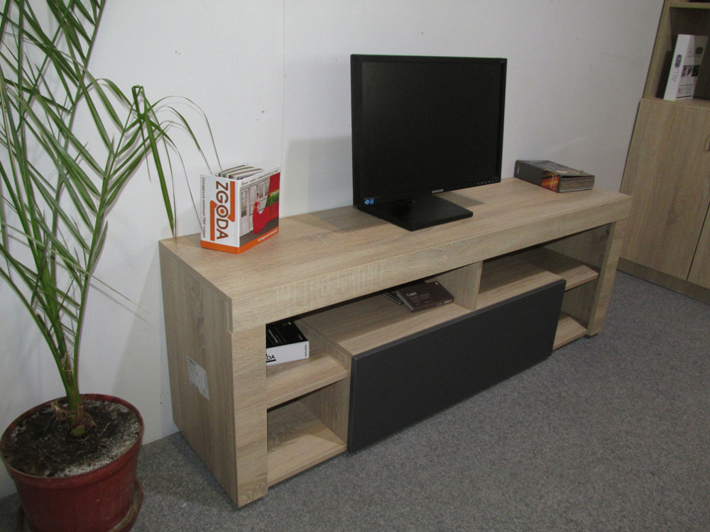 Тумба під телевізор із 4 полицями М-ЗОН Джеко 140 Сонома/Антрацит (MZN-031036) Львів - фото 4