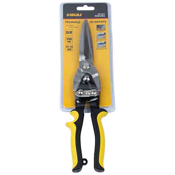 Sigma Ножницы по металлу прямые удлиненные 290мм CrV SIGMA (4331261) Київ