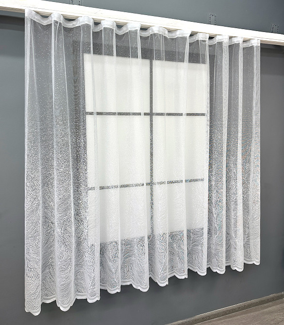 Тюль VR-Textil 1781т Жакард Білий 250х130 см (42-1068) Київ - фото 2