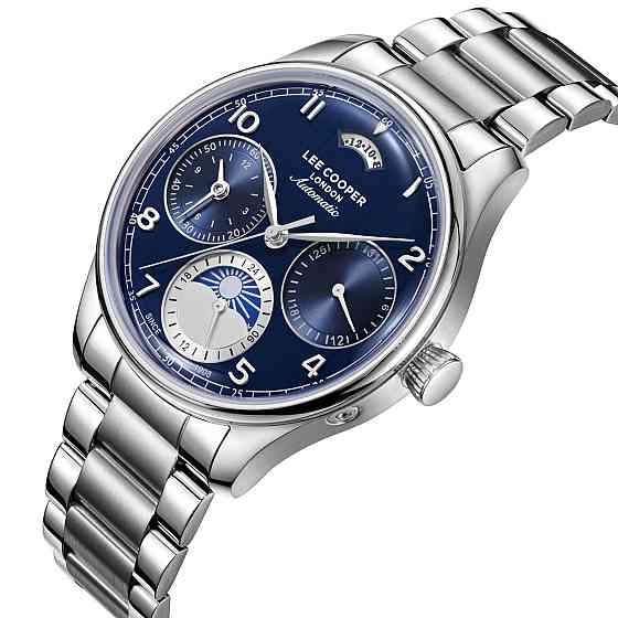 Годинник чоловічий механічний водостійкий Lee Cooper Automatic PRO Сріблястий Київ