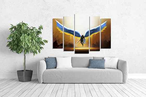 Модульна картина у вітальню/спальню Крила героя    LM011_5 99х140 см Київ