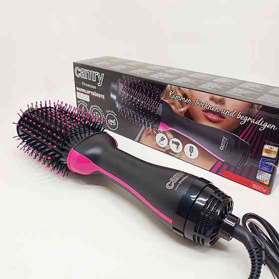 Фен гребінець для укладання локонів, Фен з іонізацією для укладання, стайлер Фен-щітка-гребінець BQ-92 Львів