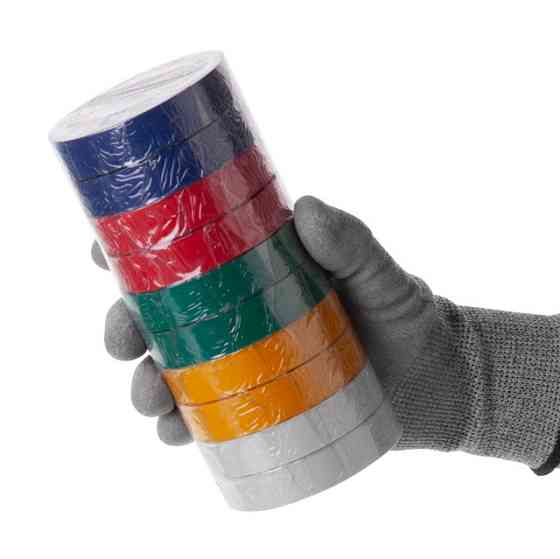 Стрічка ізоляційна 0.15 мм * 17 мм * 25 м, кольорова (10 од.) INTERTOOL IT-0029 Киев