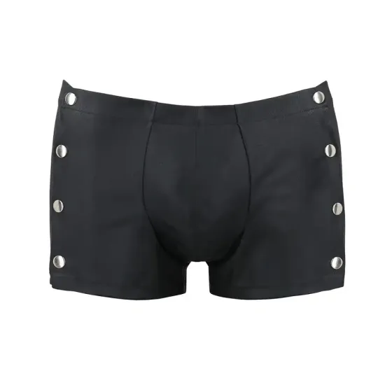 Чоловічі шкіряні боксери із заклепками Passion 048 SHORT DAVID XXL/XXXL Black Львів
