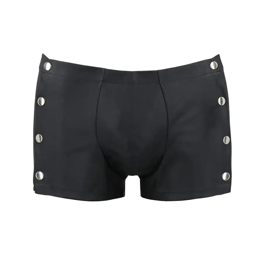Чоловічі шкіряні боксери із заклепками Passion 048 SHORT DAVID XXL/XXXL Black Львів - фото 5