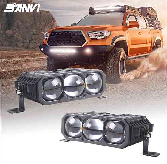 Комплект Bi-LED модулів Sanvi S30 60/90W 6000K 12V — ближнє + дальнє світло, 2 шт Харків