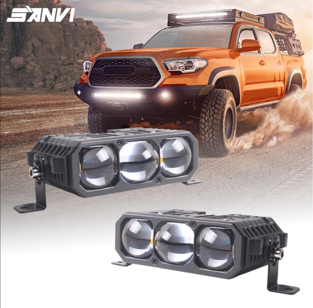 Комплект Bi-LED модулів Sanvi S30 60/90W 6000K 12V — ближнє + дальнє світло, 2 шт Харків - фото 2