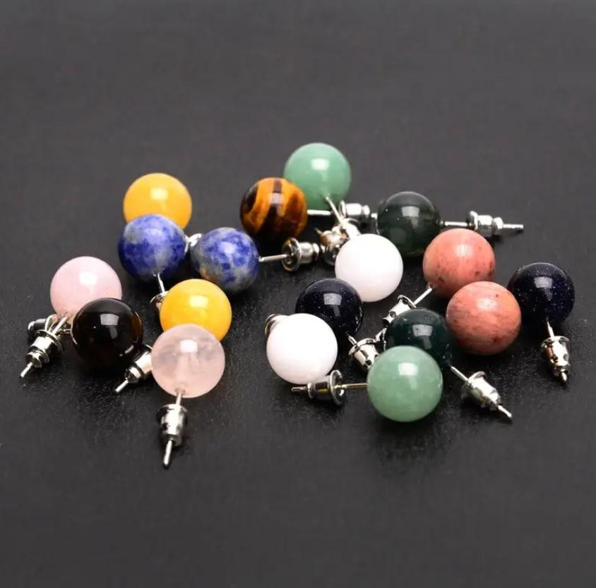 Серьги из малахита, серьги из натурального малахита, серьги гвоздики. Киев - изображение 3