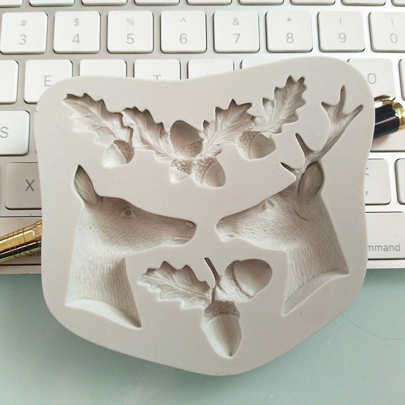 Молд новогодний Олени 93 на 99 мм серый Киев - изображение 10