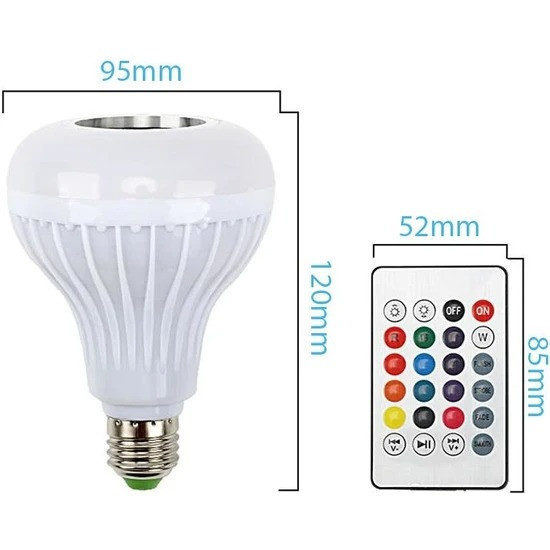 Светодиодная Smart лампа с колонкой в патрон Е27, музыкальный светильник с динамиком и пультом управления Каменец-Подольский - изображение 3