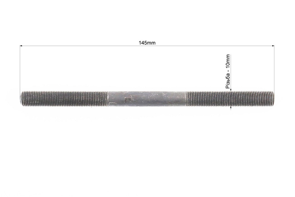 Вісь задня MTB М10х145мм, під ексцентрик, чорна Київ - фото 2