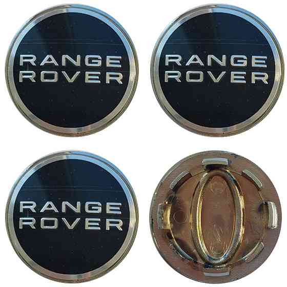Ковпачки (заглушки) на диски Range Rover 64/55мм чорний 4шт Київ