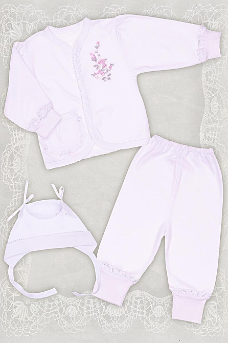 Хрестильний комплект для дівчинки топ Крохатушка одяг Київ - фото 1