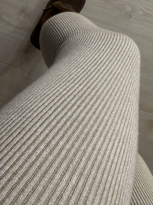 Лосины женские A-N 6126-6161 теплые в рубчик на меху ангоры, бежевый, one size Киев - изображение 18