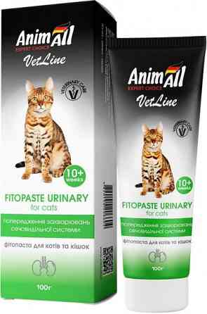 Фитопаста AnimAll VetLine уринари для кошек, 100 г Винница