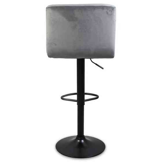 Барный стул со спинкой Hoker Just Sit MONZO-VELVET регулируемый кресло для кухни Серый Киев