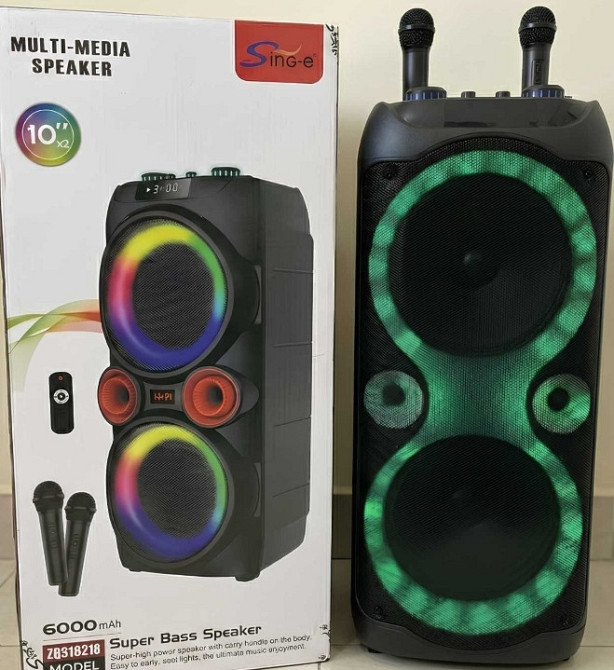 Портативная Колонка с микрофонами БОЛЬШАЯ ГУЧНАЯ Харьков - изображение 6