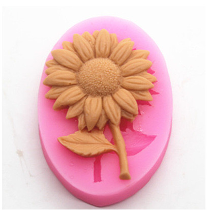 Молд силиконовый Подсолнух 80 на 55 мм розовый Киев - изображение 7