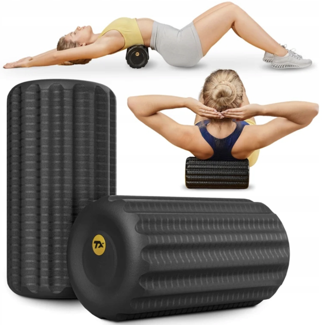 Роллер масажер ребристий Trex Sport TX-030EPR EPP 30см чорний Киев - изображение 1