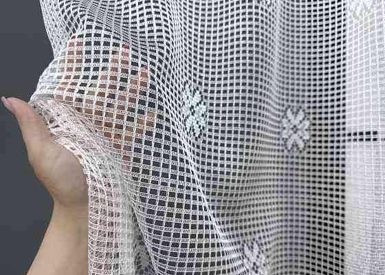 Тюль сетка VR-Textil Juli № 1715т Арка на кухню цвет белый 500х160 см (53-0045) Киев