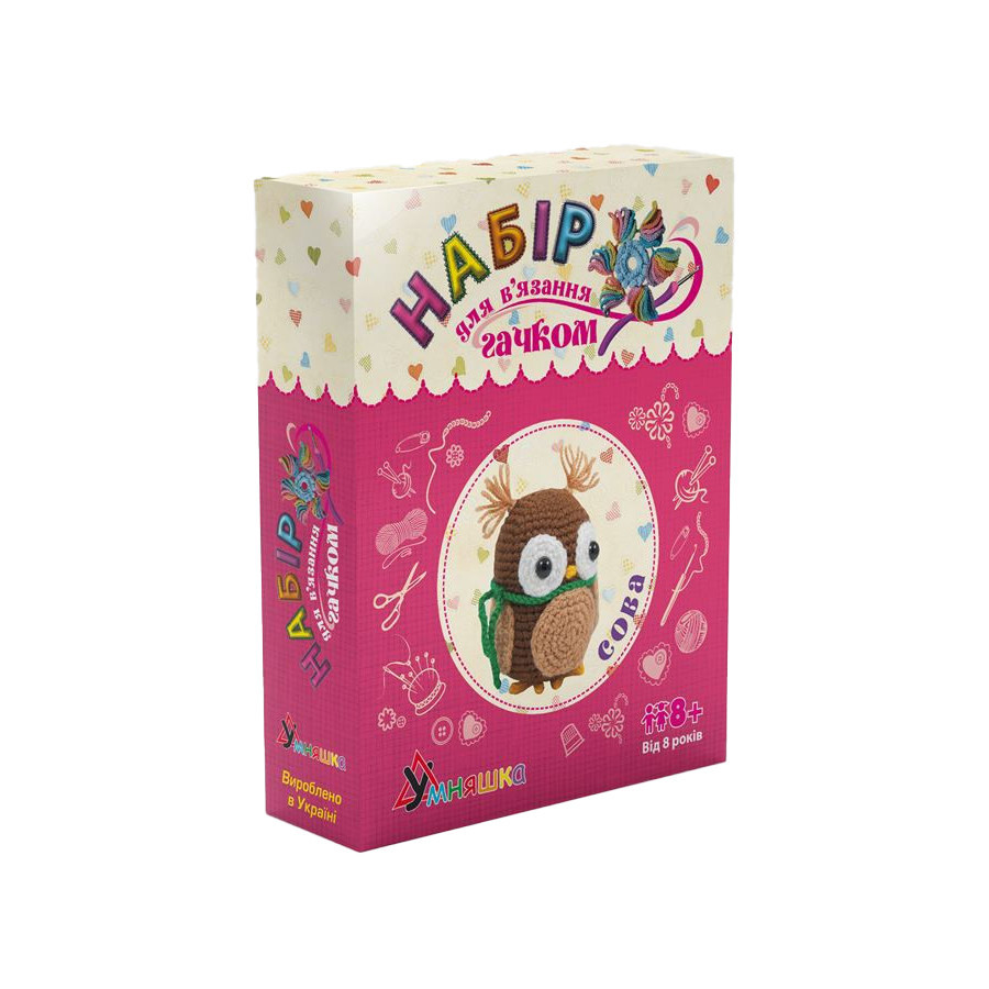 Дитячий набір для творчості "Сова" BK-002 в'язання гачком Вінниця - фото 1