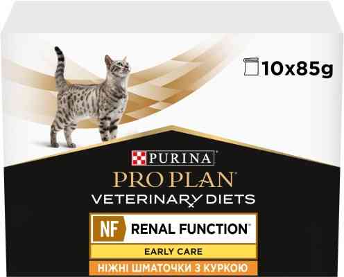Вологий дієтичний корм PRO PLAN VETERINARY DIETS NF Renal Function Early Care для дорослих котів при патології нирок на ранніх стадіях, з куркою, 10х8 Київ