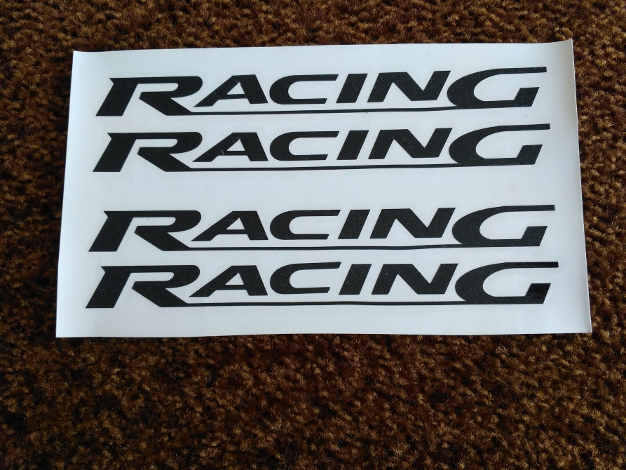 Наклейки на ручки Racing Чорна, диски, двірники Київ - фото 1