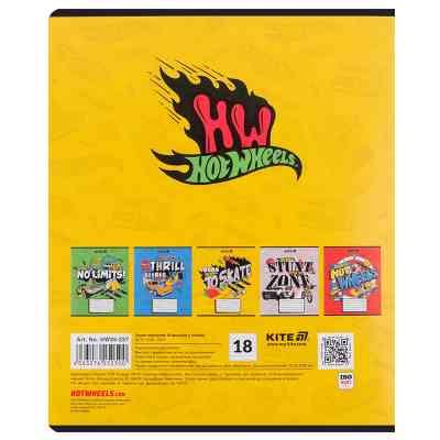 Зошит Kite Hot Wheels, 18 аркушів, лінія (HW25-237) Вінниця