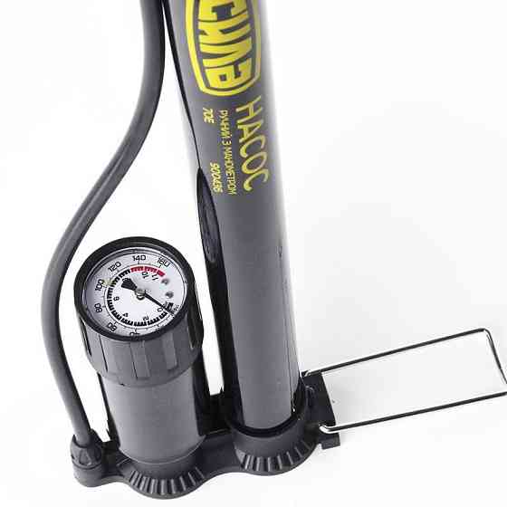 Насос ручний з манометром 38*500мм чорний Харків