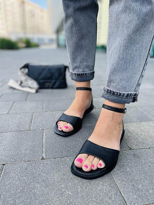 Tamei Босоніжки жіночі Tamei 0570-12 чорні (літо, шкіра натуральна) (5259) Коломия - фото 4