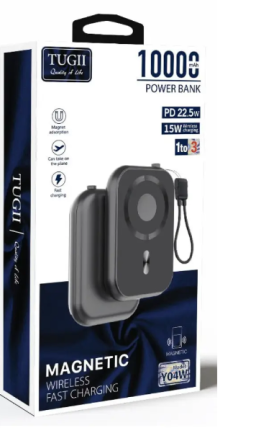 Power Bank TUGII Y04W 10000 мАг, 38Вт·год, PD 20Вт, QC 22.5Вт, MagSafe, 3 в 1 Одеса