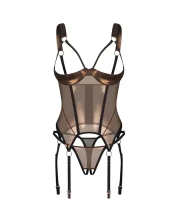 Корсет Obsessive Soranna cupless corset & crotchless thong 2XL/3XL Львов