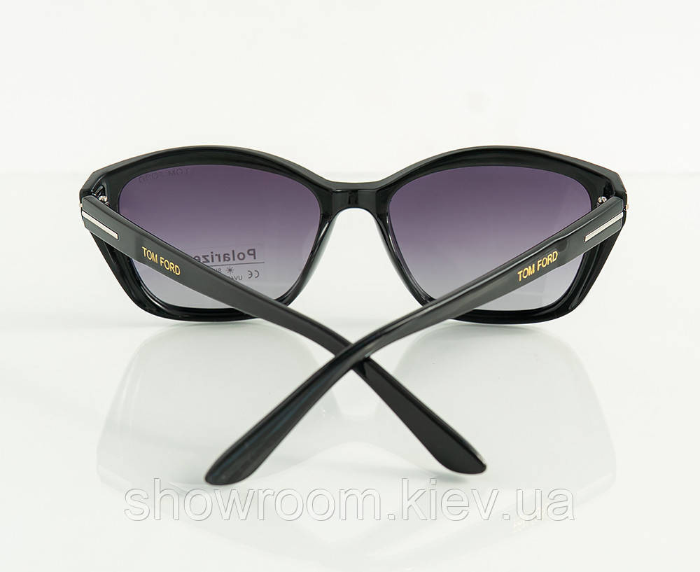 Женские брендовые солнцезащитные очки TF (05260) polaroid черные Киев - изображение 2