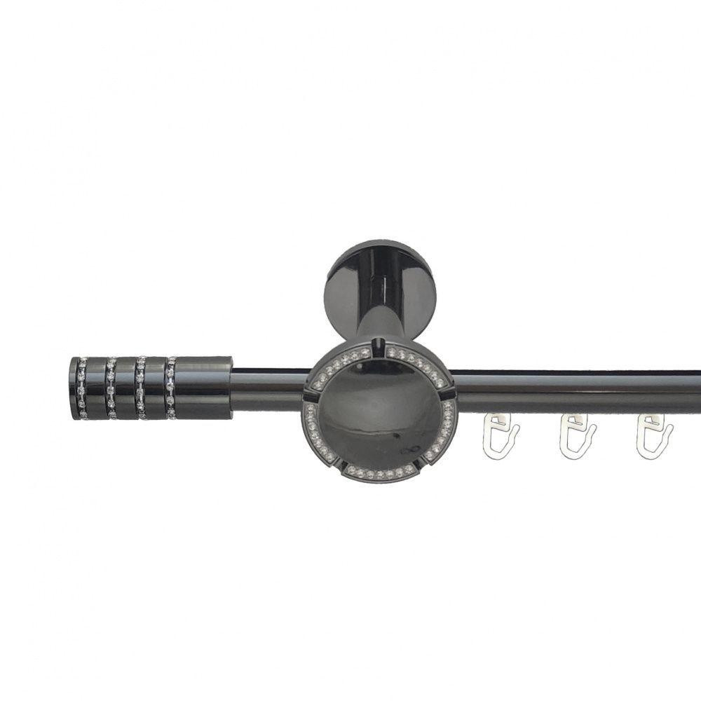 Карниз Orvit Барамелла металевий однорядний розета реверс фламо профільна труба  Онікс 19 мм 200 см (6678844) Львів - фото 1