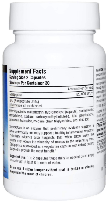 Серрапептаза Source Naturals Serrapeptase 60 капс Киев - изображение 2