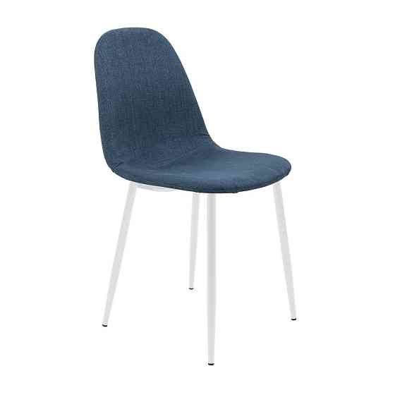 Стілець крісло м'який MacaoDesign U Sorrento 88 білі ніжки Синій Київ