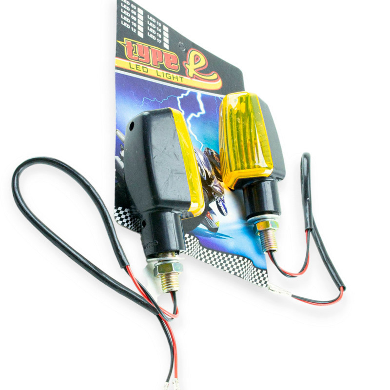 Поворот гробик маленнький 2шт (на блистере) карбон мото Мукачево - изображение 1