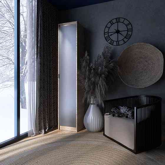 Шкаф-пенал закрытый Эверест Сити-400 Дуб сонома/Графит (DTM-071091) Львов