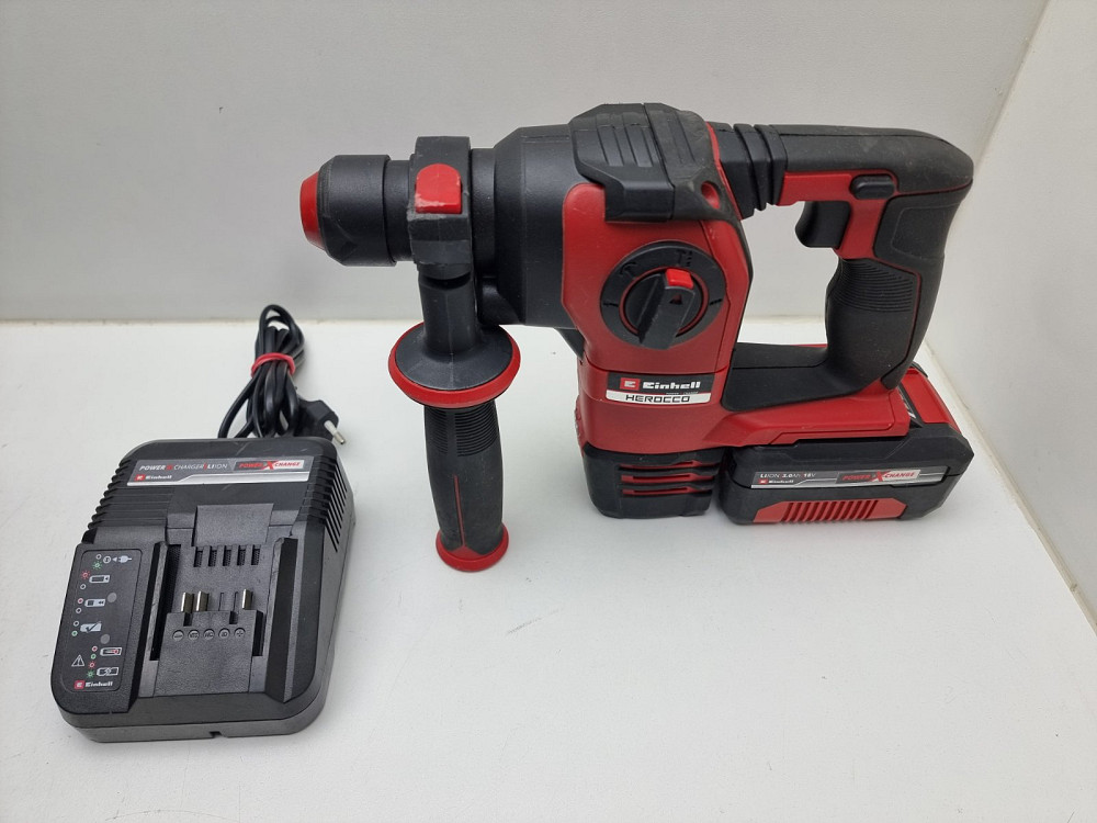 Перфоратор акумуляторний безщітковий Einhell HEROCCO 18/20 комплект перфораток, 1 акумулятор, зарядка (товар вживаний) Луцьк - фото 1