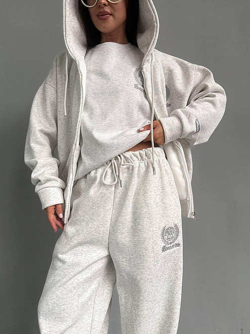 Женский спортивный оверсайз костюм тройка трехнить пенье (турецкий) Одесса - изображение 2