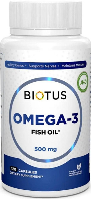 Омега-3 риб'ячий жир Biotus Omega-3 Fish Oil 120 капс Київ - фото 3