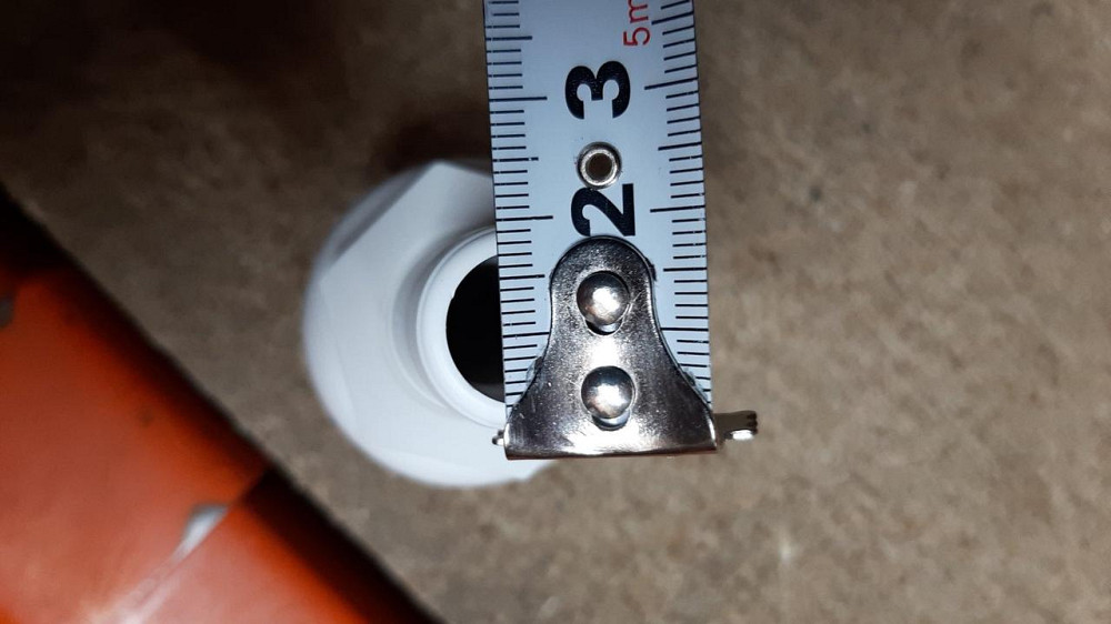 Штуцер Сливной Белый Пластик 3/4″ (19Мм) Киев - изображение 5